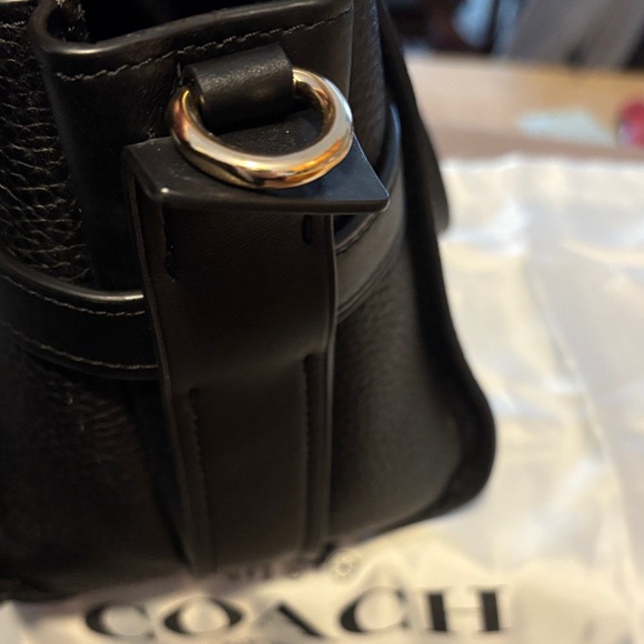 Coach Black Leather Shoulder Bag - Picture 9 of 11